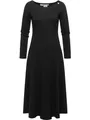 Ragwear Damen Jersey Shirtkleid Langarm Sweatkleid Winterkleid Appero Long Black Gr. S