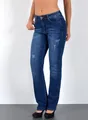 ESRA Straight-Jeans Damen Jeans Geradeschnitt Stretch Jeans Damen Regular Fit G4 Sale High Waist Jeans Damen Straight Hose Regular Jeans bis Große Größe