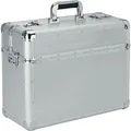 Alumaxx Pilotenkoffer 47 cm - Aluminium, Silber - Heavy-Duty-Griff, Zahlenkombinationsschlösser, Wasserdicht