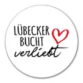 Aufkleber Lübecker Bucht verliebt 10cm Sticker Lübecker Bucht Geschenkidee Präse