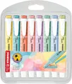 STABILO Textmarker swing cool Pastel 8er Pack 1mm 4mm Anti-Dry-Out Clip