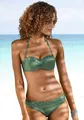 Bruno Banani Bügel-Bandeau-Bikini mit Pailletten, smaragd