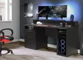 Gamer Tisch PC Schreibtisch TZRB213 TEZAUR von Forte Schwarz i by Wohnorama