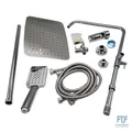 JOHO Edelstahl Duschset ohne Armatur, Regendusche Duschsystem Wassersparend Dusc