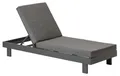 Dehner Relaxliege Riva, Sonnenliege, 195 x 73 x 90 cm, inkl. Polster, Aluminium / Olefin / Baumwolle, dunkelgrau