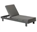Dehner Gartenliege Relaxliege Riva, 195 x 73 x 90 cm, Aluminium, dunkelgrau, robust, inkl. wasserabweisender Polster aus Olefin