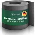Novatool  PP 26m Rolle Sichtschutzstreifen für Doppelstabmattenzaun Anthrazit für 10 Reihen 1,1 mm   Glatt