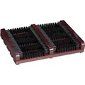 Relaxdays Schuhabstreifer Holz Braun Schwarz mit Bürsten Rutschfest 5,5 x 36 x 26 cm 1,1 kg