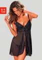 LASCANA Negligé mit Push-up und Vorderverschluss, sexy Dessous, Reizwäsche