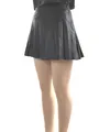 Lederrock Damen Ricano Plated Skirt Lammnappaleder schwarz M