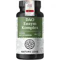 NATURE LOVE® DAO Enzym Komplex – 90 Kapseln - mit Vitamin B6 für einen normalen Energiestoffwechsel* – hochdosiert – aus Erbsensprossenpulver, bis zu 90 Tage Vorrat - 182.700 HDU vegan, laborgeprüft