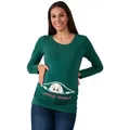 M.M.C. Umstandsshirt Coming Soon mit Motiv grün L