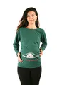Coming Soon - Lustige witzige süße Umstandsmode Umstandsshirt Sweatshirt Schwangerschaftsshirt mit Motiv für die Schwangerschaft, Langarm (Dunkelgrün, Large)