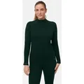 DANISH ENDURANCE Langarmshirt Extreme Merino LS Premium Funktionsshirt, Winter & Skiunterwäsche Damen grün L