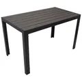 DEGAMO Gartentisch Esstisch SORANO 125x70cm, Alu anthrazit + Kunstholz grau