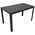 DEGAMO Gartentisch Sorano 70x125cm rechteckig, Gestell Aluminium anthrazit, Tischplatte Kunstholz in Holzoptik dunkelgrau, wetterfest