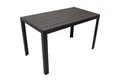DEGAMO Gartentisch SORANO, 70x125cm rechteckig, Alu anthrazit + Kunstholz grau