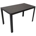 Gartentisch Esstisch Tisch SORANO Aluminium anthrazit, Kunstholz grau 70x125cm