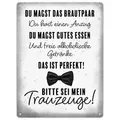 speecheese Metallschild Bitte sei mein Trauzeuge Metallschild XXL in 28x38 cm 38 x 28 cm | 30 cm x 40 cm