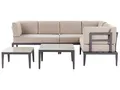 Modernes Outdoor-Lounge-Set Aluminium grau/beige für 6 Personen modern Rima III