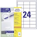 Avery Zweckform Weiß 64.6 x 33.8 mm 2400 Etiketten 100 Bogen x 24 Mehrzwecketiketten (3658)