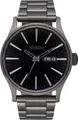 NIXON SENTRY STAINLESS STEEL Uhr gunmetal/black sunray