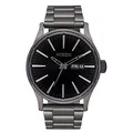 Nixon Sentry Stainless Steel Herren Armbanduhr Gunmetal/Black Sunray 42 mm, aus robustem rostfreiem Edelstahl, Wasserdichtigkeit: 100 Meter, A356-5084-00