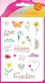 Stickerbogen mit 100 Stickern: Love & Happiness: Dekosticker für Erwachsene mit Goldfolie für Grußkarten, Planer und DIY-Projekte