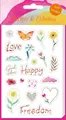 Dekosticker 100 Stück Love & Happiness Goldfolie für Grußkarten, Aufkleber