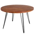 riess-ambiente Esstisch SCORPION - 120cm rund Akazie natur Massivholz Hairpin Legs Retro Design