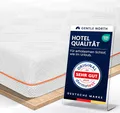Hochwertiger Topper 200x200cm 7cm hoch - H2/H3 Matratzentopper mit weicher Gel-Memory- und stützender Komfortschicht - Ökotex 100 Zertifiziert - Bezug atmungsaktiv & waschbar