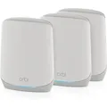 NETGEAR Orbi RBK763S - - WLAN-System - (Router, 2 Extender) - bis zu 697 m2 - Netz - 1GbE - Wi-Fi 6 - Tri-Band - Weiß