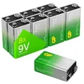 GP Super Alkaline-Batterie E-Block, 6LR61, MN1604, 9V, 8 Stück