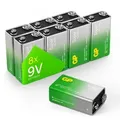 GP Super Alkaline 9 V Batterie 1,5V, 8 Stück
