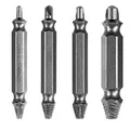 EASYmaxx Schraubenentferner-Set | Schraubenausdreher 4er-Set, 4 Bits in verschiedenen Größen | zum Bohren und Rausdrehen [schwarz]