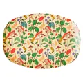 RICE: Rechteckiger Teller aus Melamin, Mushroom Print (MELPL-MUSH), 30 cm, Pilze