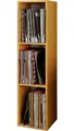 VCM Standregal Holz Schallplatten LP Stand Regal Platto 3fach, 1-tlg., 107x34x30cm Ständer, Schallplatten Aufbewahrung
