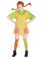 Maskworld Pippi Langstrumpf Kostüm für Erwachsene 4-teilig - offizielle Lizenz Filmkostüm - Faschingskostüm Damen Karneval Verkleidung - XL