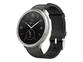 Amazfit Active 2 - Premium Version - intelligente Uhr mit Riemen - Leder - schwarz - Handgelenkgröße: 150-210 mm - Anzeige 3.4 cm (1.32")