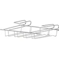 Relaxdays Weinglashalter Schrankeinsatz Eisen Silber 4-reihig 8,5 cm x 34,5 cm x 26 cm