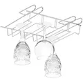 Relaxdays Weinglashalter, Silber, Metall, 34.5x8.5x26 cm, Kochen, Küchenhelfer, Sonstige Küchenhelfer