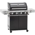Gasgrill VIDERO G4-S Vario+ schwarz 50 mbar mit 4 Haupt-Brennern aus Edelstahl (je 3,5 kW)