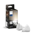 Philips Hue White GU10 LED Spot 1er Pack (400lm), dimmbare LED Lampe für das Hue Lichtsystem mit warmweißem Licht, smarte Lichtsteuerung über Sprache und App
