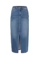 KAFFE Rock KAsinem Damen Rock Denim Maxirock High Waist Lang Jeansrock mit Schlitz Skirt Medium Blue Denim 42