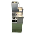 Köhko Springbrunnen Ribero-XL aus Edelstahl mit LED-Beleuchtung Wasserspiele für Outdoor + Indoor Gartenbrunnen Zimmerbrunnen 32006Ed-XL H 90 cm x B 30 cm x T 30 cm