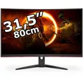 AOC Monitor C32G2ZE/BK, 31,5 Zoll, Full HD 1920 x 1080 Pixel, 0,5 ms, 240 Hz, Curved, Gaming