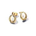 Pandora Essence Ohrstecker Damen Oval mit Perle Vergoldet 263295C01