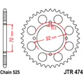 JT Sprockets Stahl Kettenrad 48Z 525 – Robuste Qualität für Ihr Motorrad KH S1 N