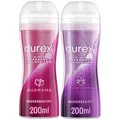 durex Gleitgel Play 2in1 Guarana & Aloe Vera (2 x 200ml), Massage-Set, 2-tlg., für sinnliche Liebesmassagen