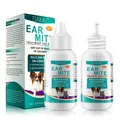 Ohrmilbenöl Hund & Katze,2pcs Ohrentropfen für Hunde,Milbenspray Hunde Sanfte...